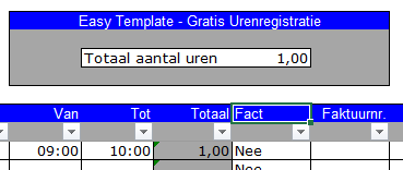 Urenstaat gratis urenregistratie