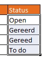 Keuzelijst in Excel