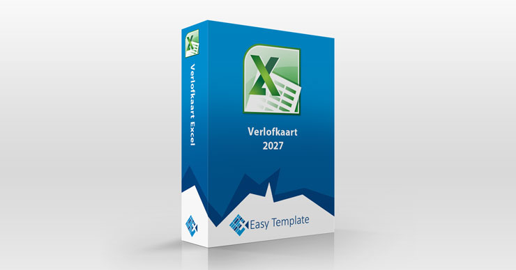 Excel verlofkaart voor registratie verlof 2027