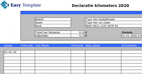 declaratieformulier